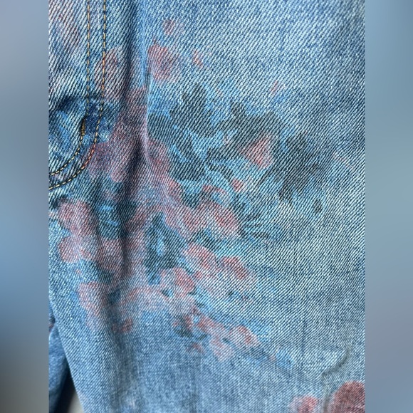 SAINT LAURENT High Rise Skinny Tight Slim Faded Flower Print Jeans Size‎ 24 - Picture 5 of 9